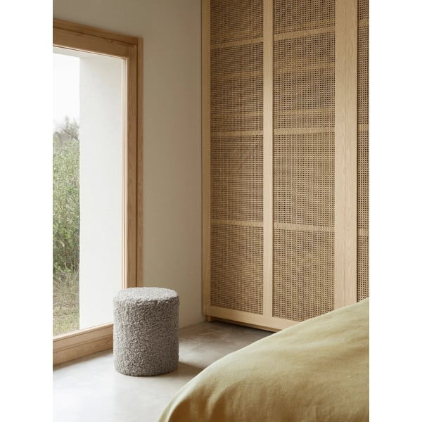 Сива табуретка от прежда с примки от букле Teddy – Blomus-image-4