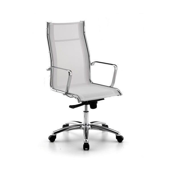 Bílá kancelářská židle s kolečky Zago High Chrono