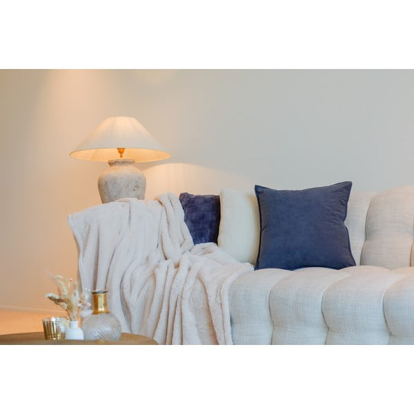 Бяло-бежово одеяло от изкуствена кожа 150x200 cm Ruby – Tiseco Home Studio-image-4