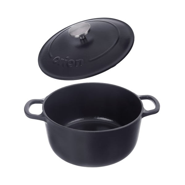 Чугунен съд с капак за индукция 3,3 л LITINA SMALT - Orion-image-3