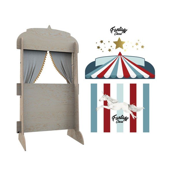 Nástěnný dekorativní stojan na knihy Dekornik Cirkusový stánek