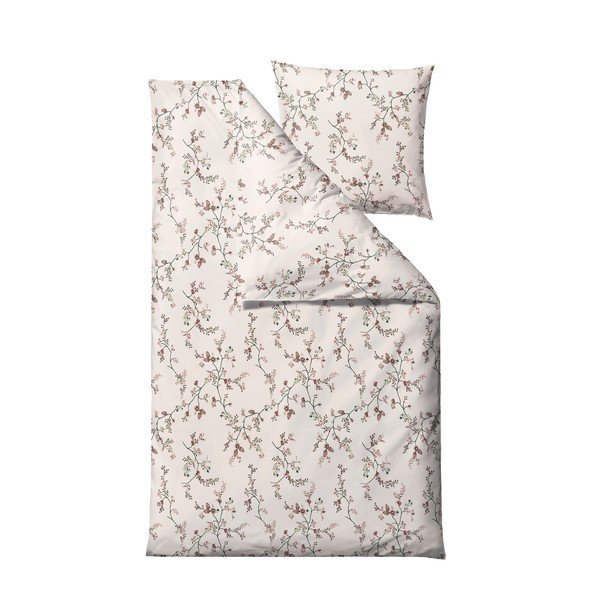 Бежово единично  спално бельо от памучен сатен 140x200 cm Grace – Södahl