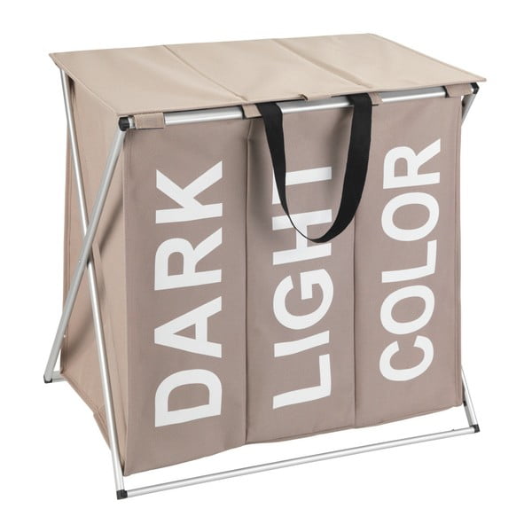 Бежов троен кош за пране Trio, 118 л - Wenko-image-2