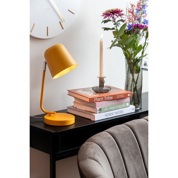 Метална настолна лампа в цвят жълта охра (височина 38,5 cm) Encantar – Leitmotiv-image-1