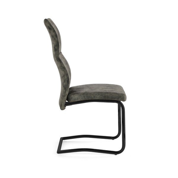 Зелен тапициран трапезен стол Thelma – Bizzotto-image-3