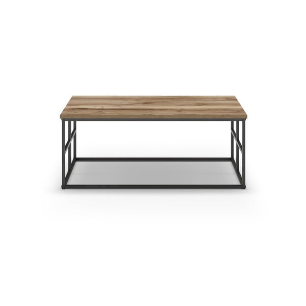 Масичка за кафе с плот от орехово дърво в естествен цвят 60x100 cm Laila - Marckeric-image-2