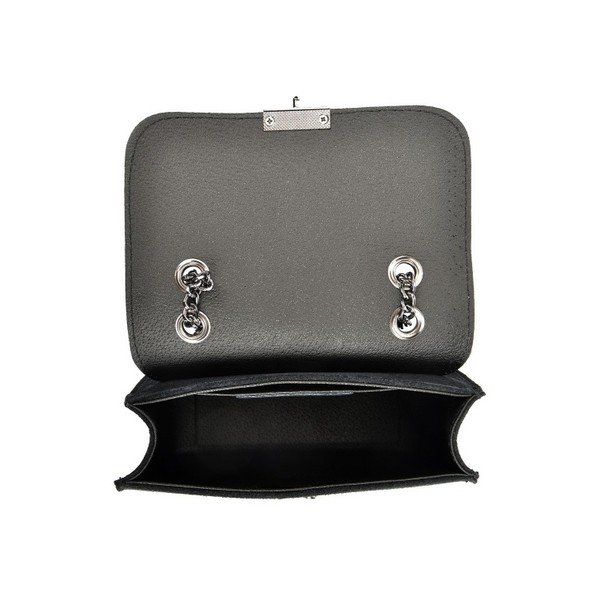 Черна кожена чанта Mangotti Misma - Mangotti Bags-image-1