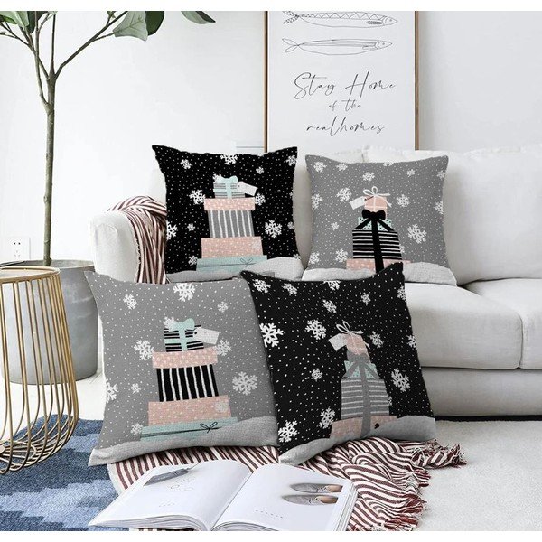 Калъфки за възглавници в комплект 4 бр. с коледни мотиви 43x43 cm Merry Christmas – Mila Home