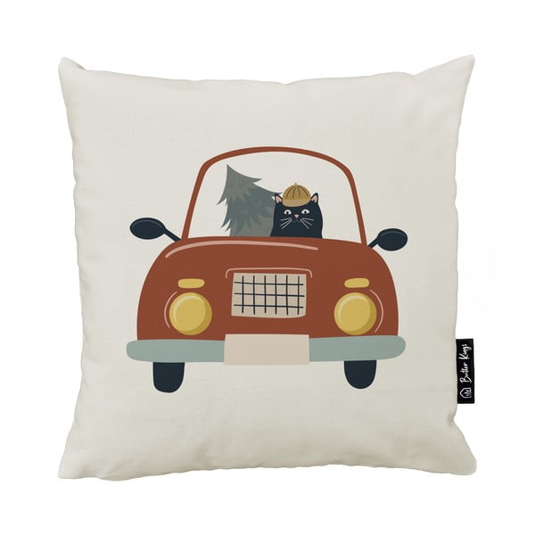 Калъфка за възглавница с коледен мотив 45x45 cm Cat Driver – Butter Kings