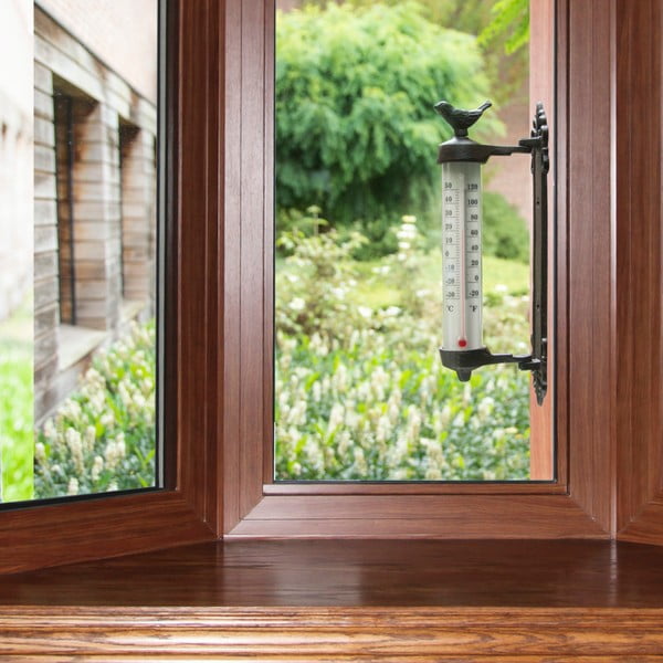 Чугунен стенен термометър Dekor Bird, височина 27,3 cm - Esschert Design-image-1