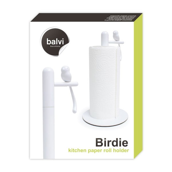 Бял държач за кухненски кърпи ø 16 cm Birdie - Balvi-image-3