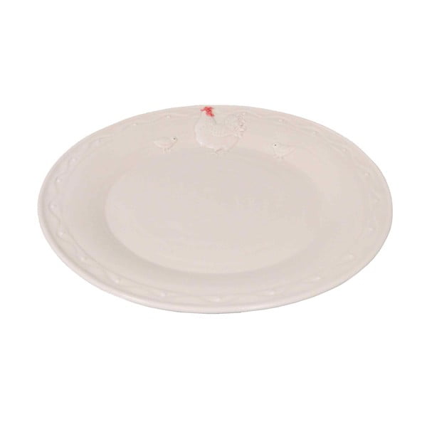 Бяла керамична чиния Antic Line Hen, ⌀ 25 cm - Antic Line