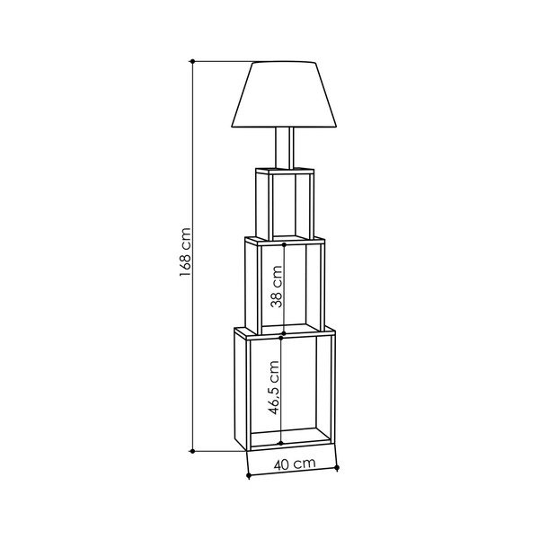 Antracitová volně stojící lampa se žlutým stínítkem Homitis Tower-image-2