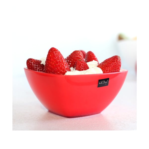 Червена купа за салата , 14 cm - Vialli Design-image-1