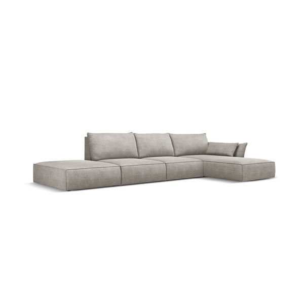 Светлосив ъглов диван (десен ъгъл) Vanda - Mazzini Sofas-image-2