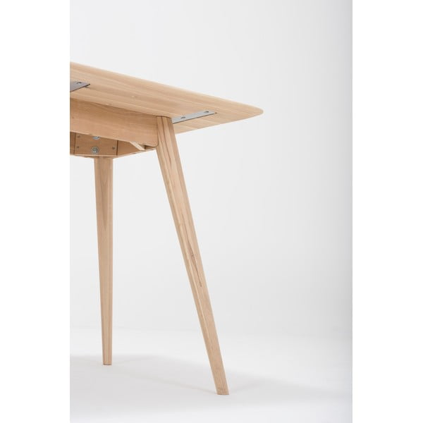 Трапезна маса от масивен дъб 80x80 cm Stafa – Gazzda-image-3