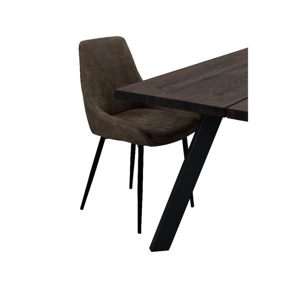 Кафяв подплатен трапезен стол Sierra - Rowico-image-4