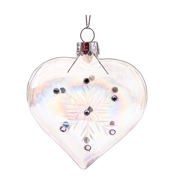 Стъклена Коледна украса 8,5 cm Heart – Dakls