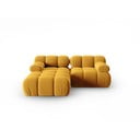 Жълт кадифен диван 191 cm Bellis - Micadoni Home