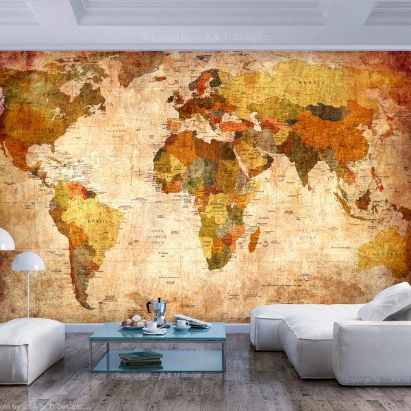 Широкоформатен тапет , 400 x 280 cm Old World Map - Artgeist-image-1