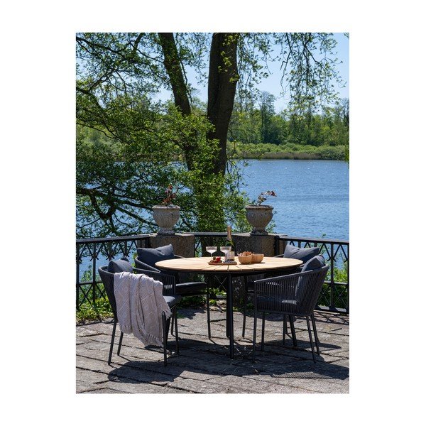 Тъмносиви метални трапезни столове в комплект от 2 бр. Salerno – House Nordic-image-2