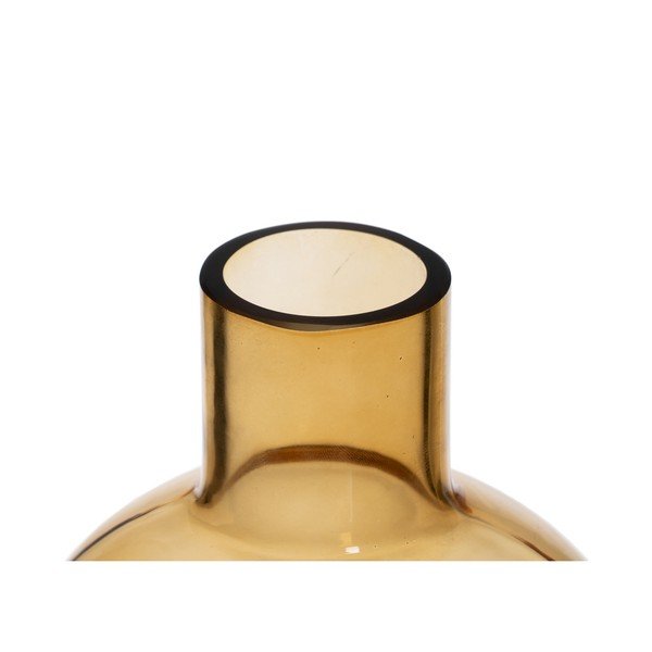 Стъклена ваза в цвят жълта охра (височина 35 cm) Amber – Ixia-image-1