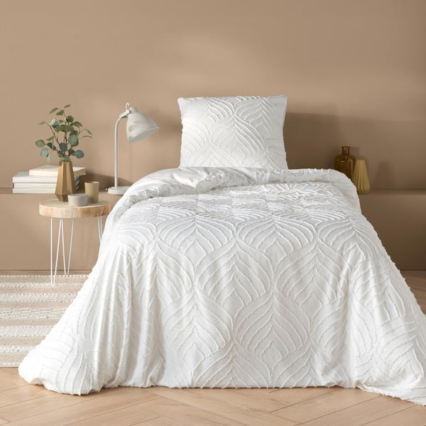 Бяло единично  спално бельо от микрофибър 140x200 cm Heltie – douceur d'intérieur