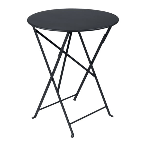 Antracitově šedý zahradní stolek Fermob Bistro, ⌀ 60 cm