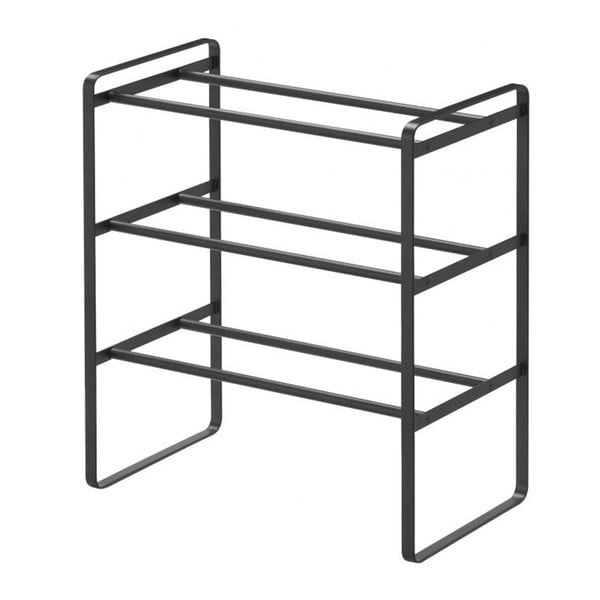 Черен регулируем рафт за обувки с 3 нива Maebashi - YAMAZAKI-image-1