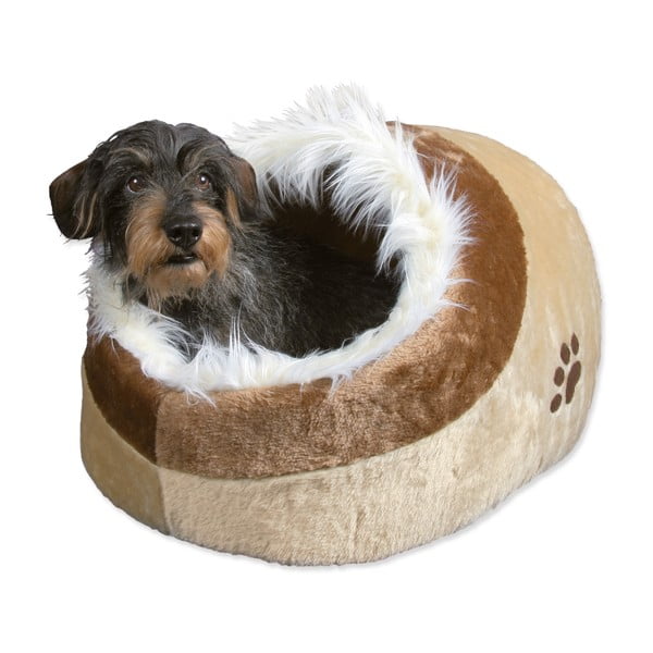 Бежово плюшено легло палатка за котка 35x26 cm Trixie Minou – Plaček Pet Products-image-2