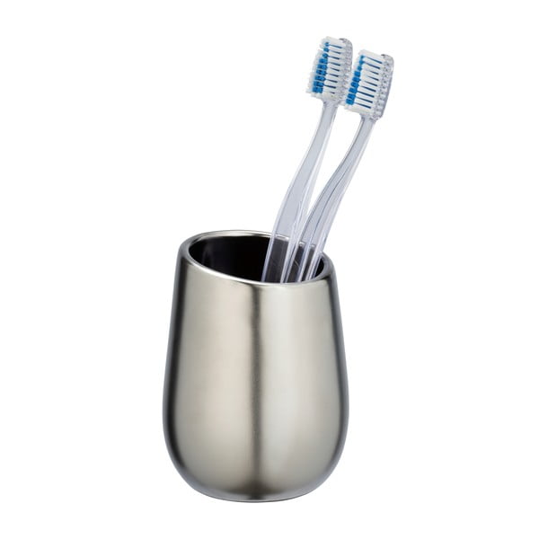 Керамична чаша за четка за зъби в хром Badi - Wenko