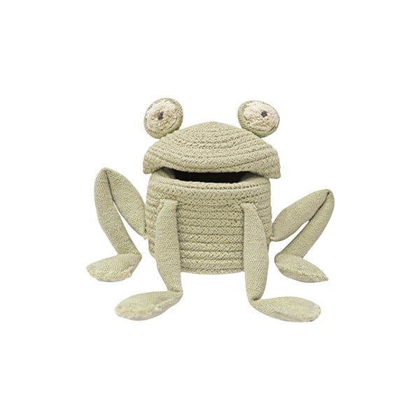 Зелена текстилна детска кошница за играчки ø 15x15 cm Mini Fred the Frog – Lorena Canals