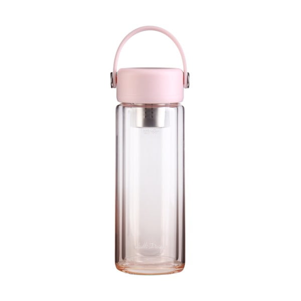 Розова стъклена бутилка  350 ml Fuori – Vialli Design