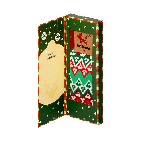 Картичка за чорапи Season's Greetings с люспи, размер 36-40 - Ballonet Socks-image-3