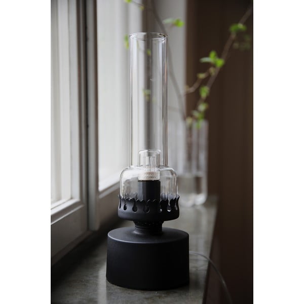Черна настолна лампа със стъклен абажур (височина 31 cm) Kandella – Markslöjd-image-1