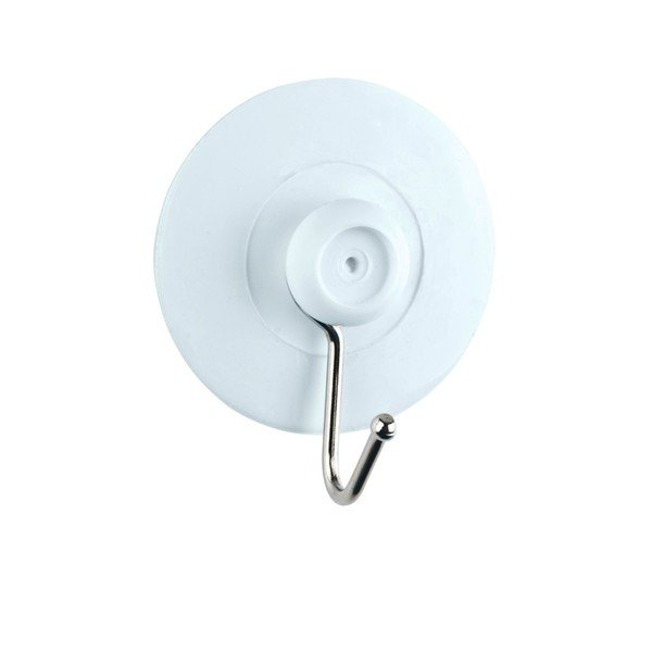 Комплект от 4 бели куки за стена със засмукващи куки - Wenko