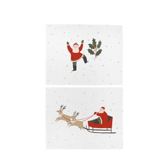 Текстилни подложки за хранене в комплект от 2 бр. с коледни мотиви 35x47 cm Happy Santa – Butter Kings