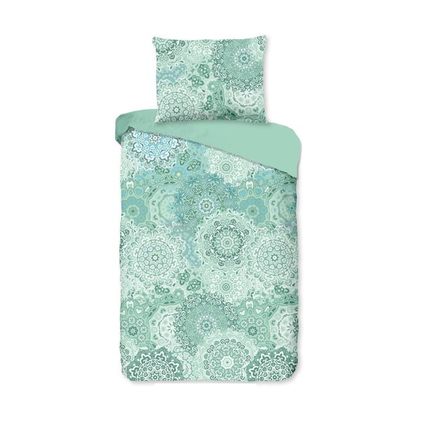 Зелено памучно спално бельо за двойно легло , 160 x 200 cm Mandala - Bonami Selection