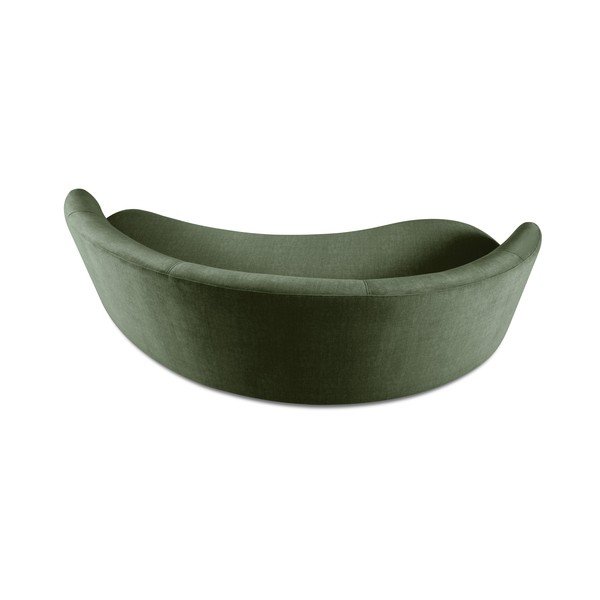 Асиметричен диван от зелено кадифе , ляво Debbie - Mazzini Sofas-image-3