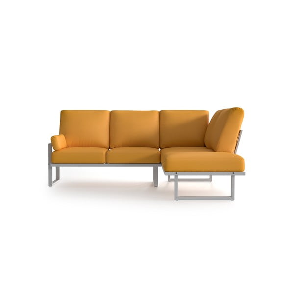 Жълт ъглов диван със светли крака Angie - Marie Claire Home