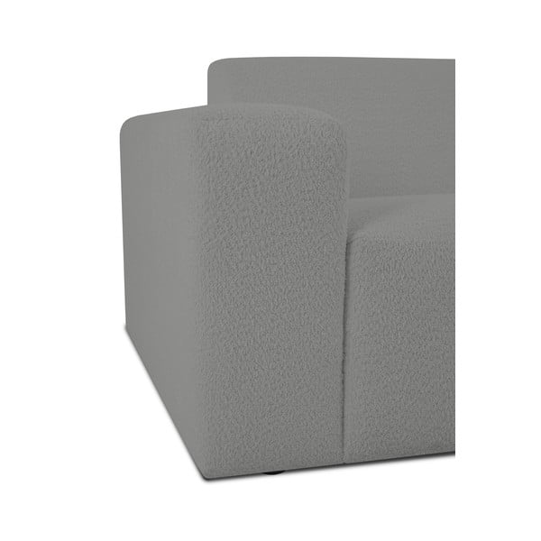 Сив ъглов диван от букле (десен ъгъл) Roxy – Scandic-image-3