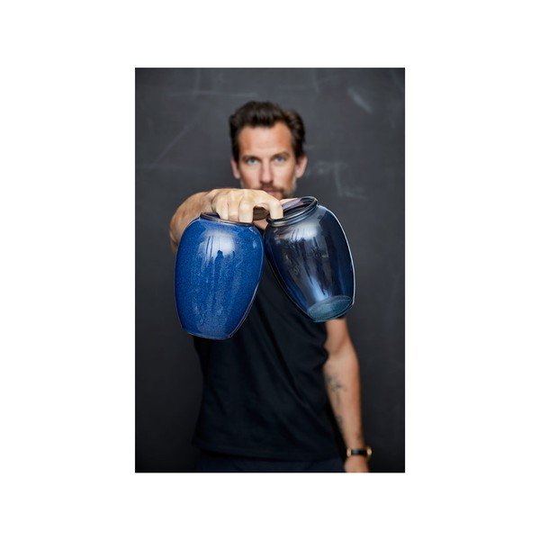 Ваза от синьо стъкло , ø 14 cm Kusintha - Bitz-image-4