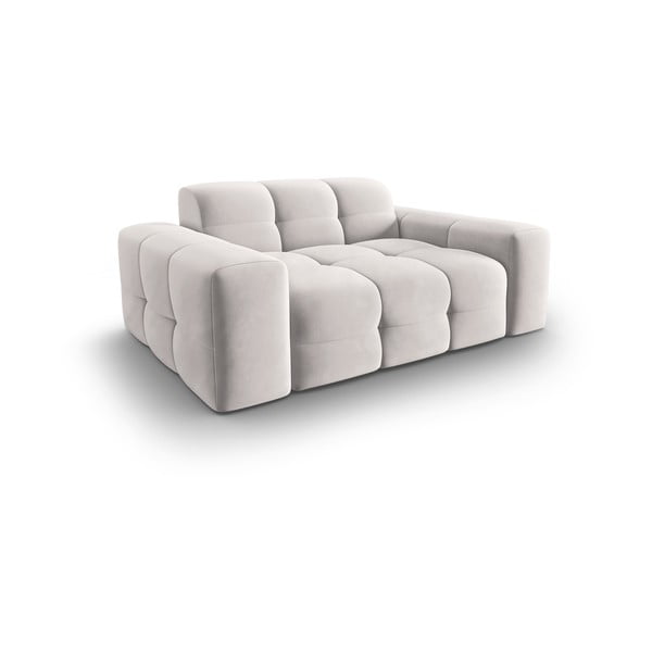 Светлосив кадифен диван 156 cm Kendal - Micadoni Home-image-3