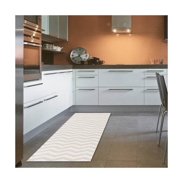 Бежово-бял мокет , 80 x 130 cm Optical - Floorita-image-1