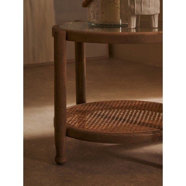 Кръгла странична масичка със стъклен плот ø 57 cm Cebu – Premier Housewares-image-4