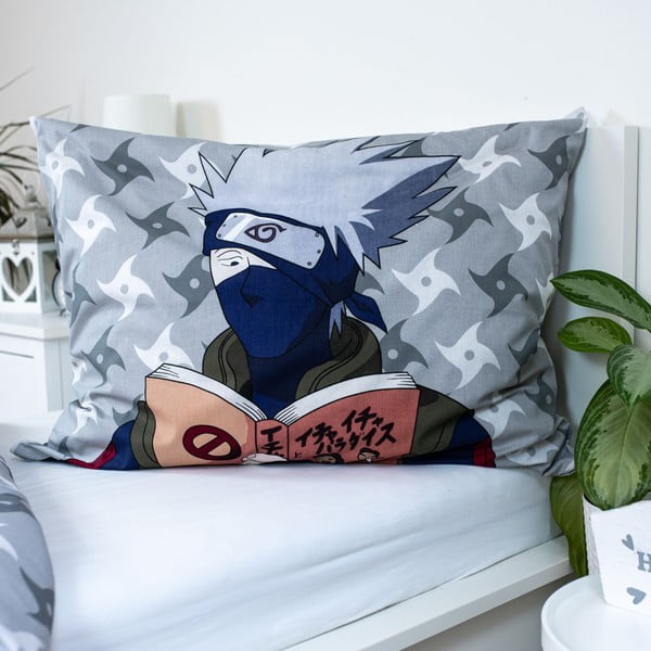 Единично  памучно детско спално бельо 140x200 cm Naruto "Grey" – Jerry Fabrics-image-4