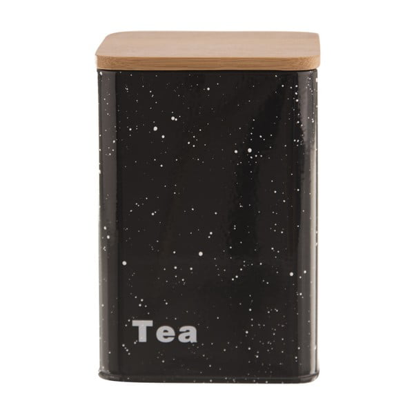 Калаена кутия за чай с дървен капак Mramor - Orion