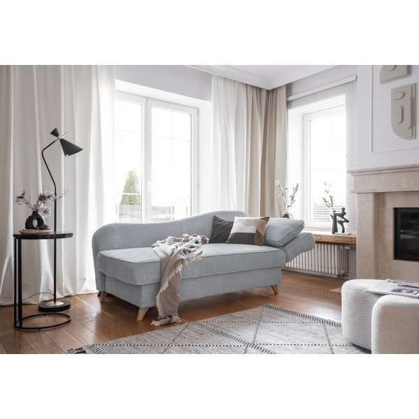 Светлосив шезлонг от рипсено кадифе (десен ъгъл) Chic Charlotte – Miuform-image-2