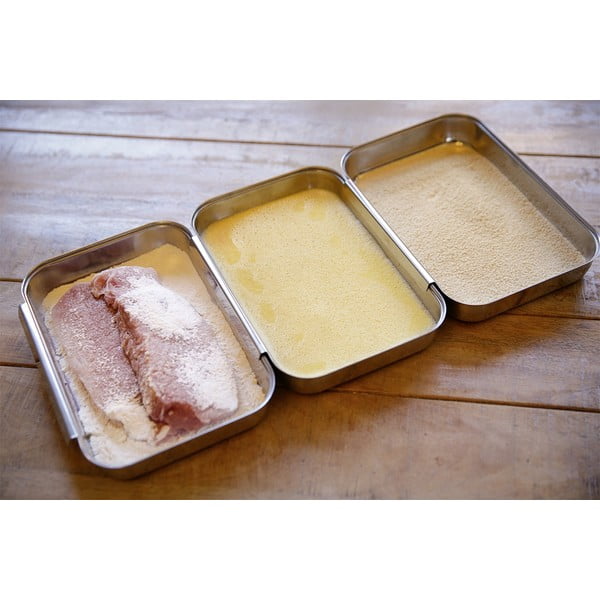 Комплект за панировка от неръждаема стомана в сребрист цвят – Maximex-image-1