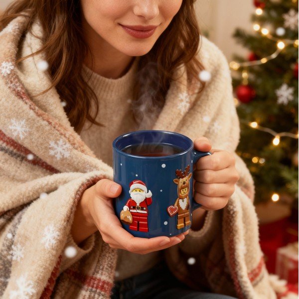 Тъмносиня керамична детска чаша 300 ml Christmas Minifigures – LEGO®-image-4